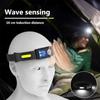COB Induction Headlamp 10cm IR Motion Sensor Headlight USB Rechargeable Head Lamps Waterproof Head Light with Built-in Battery