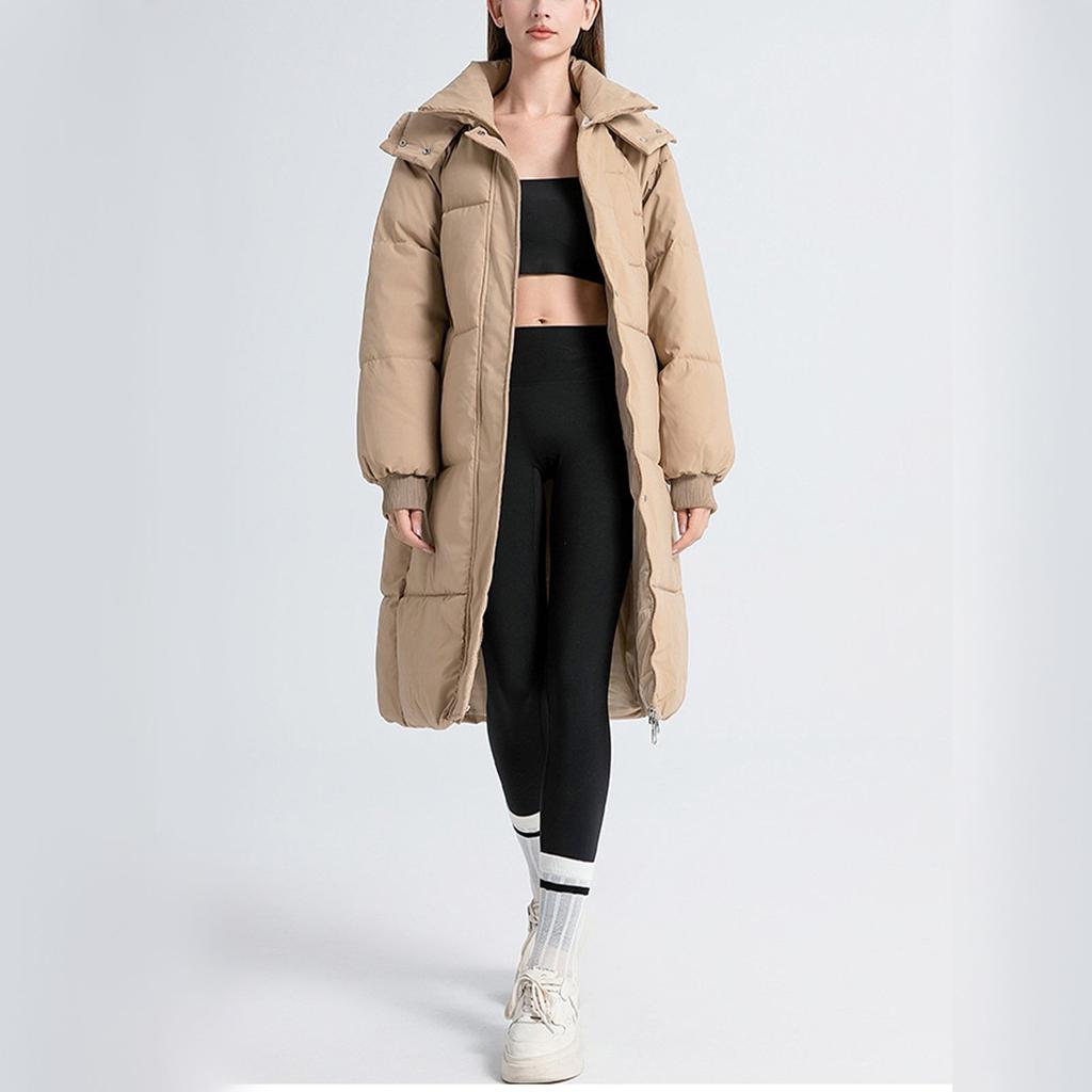 Women's Fashion Padded Jacket Loose Long Over The Knee Thickened Padded Jacket