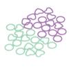 32Pcs Green Purple Round Heart Type Knitting Stitch Markers Smooth Odorless Practical Crochet