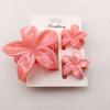 3PCS Hawaiian Gradient Flower Hair Claw Clip For Women Girl Fashion Plastic Non Slip Hold Hairpin Barrette Hair Accessories
