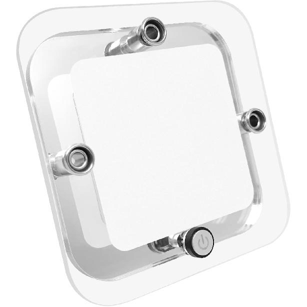 Dream lighting RV Interior Light - 3.5 inch LED Square Ceiling Light Fixture with Switch - 12V Under Cabinet Light with Crystal Lens - 6000K White