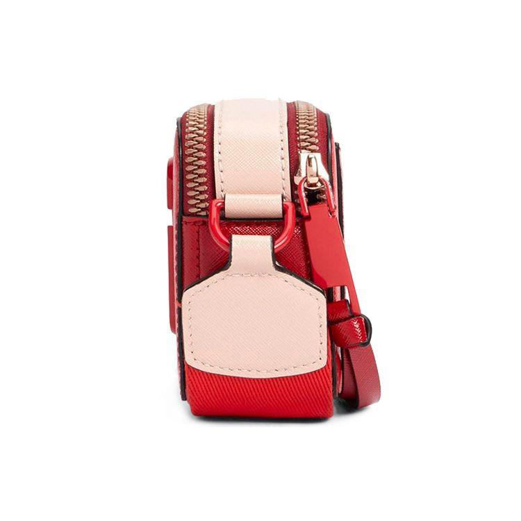 Marc Jacobs Snapshot Crosshatch Сумка через плечо на молнии Регулируемый плетеный плечевой ремень Кожаная сумка через плечо Женские сумки M0014538-937