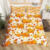 Happy Thanksgiving Duvet Cover Fall Maple Leaf Bedding Set Microfiber Gnome Gold Pumpkin Farm Harvest Comforter Cover Twin King