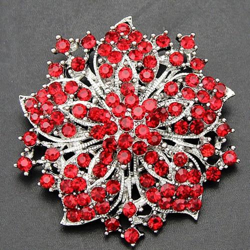 High grade diamond inlaid exquisite flower brooch women's banquet dress with collar pin accessories Bauhinia flower brooch
