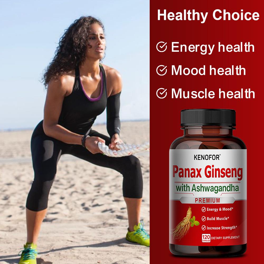 Korean red ginseng capsules, maca, 120 capsules