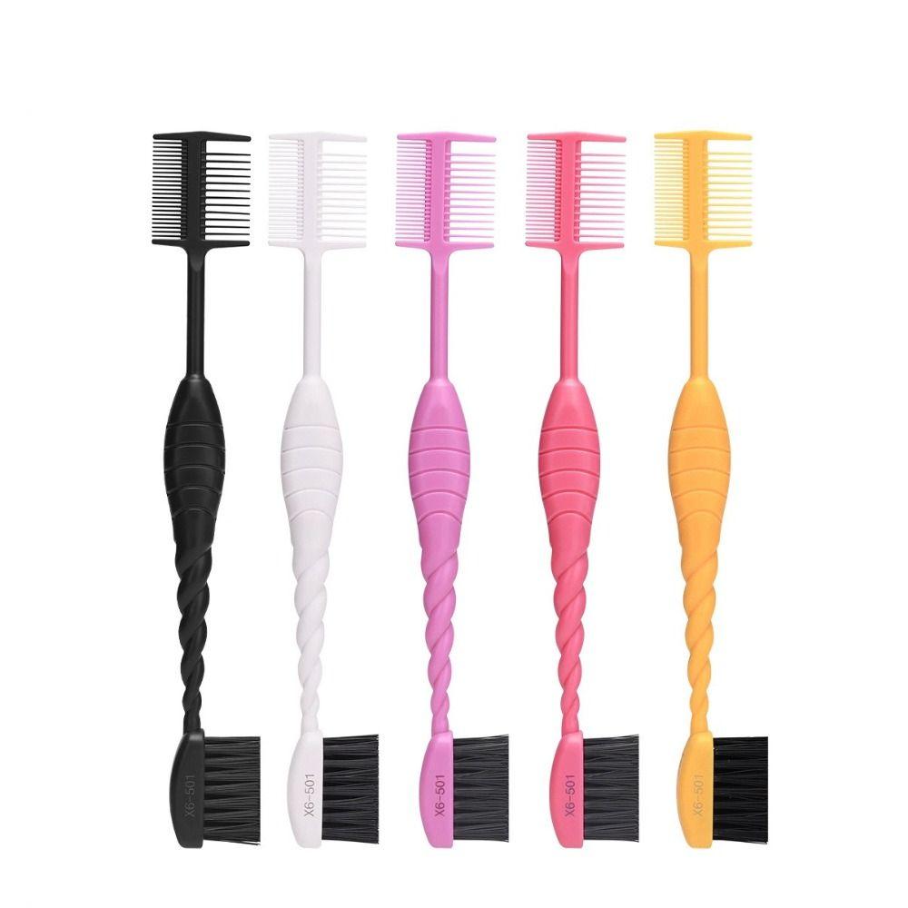 Foldable Eyebrow Brush Comb Double Headed Dust Brush Quick Hair Dye Applicator Brush Daily Beauty