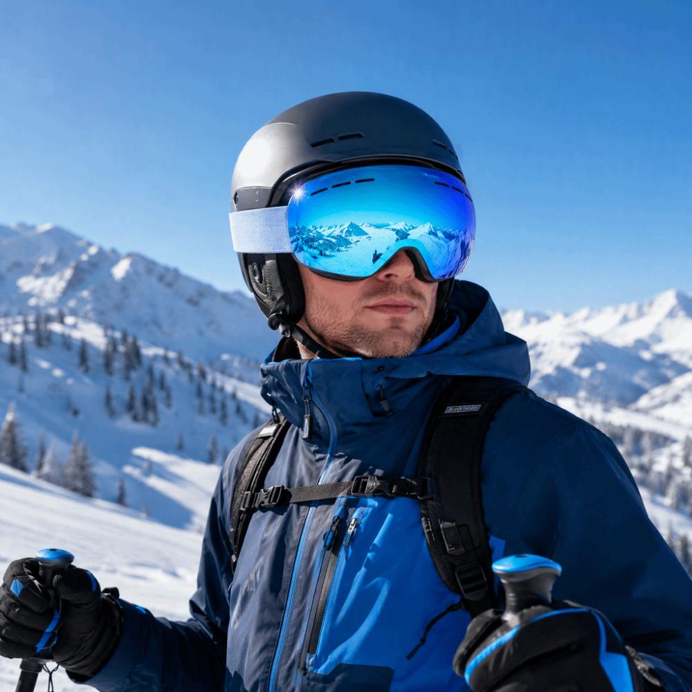 Big Ski Mask Magnetic Clip-On Goggles Double Layers Snow Goggles Outdoor Snow Gear
