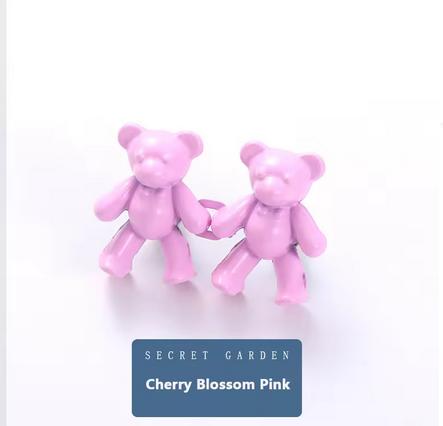 2/4/6PCS Nail Free Seam Free Waist Button Small Bear With Detachable Buckle Seamless Buckle For Jeans Big Bear Animal Shape
