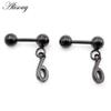 Alisouy 2 шт., подвеска в виде фигурок с арабскими цифрами, 16 г, шарик из нержавеющей стали, штанга, пирсинг, серьги-гвоздики для уха, хряща, козелка, спиральные серьги