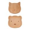 Multiple Styles Solid Wood Cartoon Dinner Tray Cute Animal Pattern Children's Rice Plate Odorless Wood Food Dishes Meal