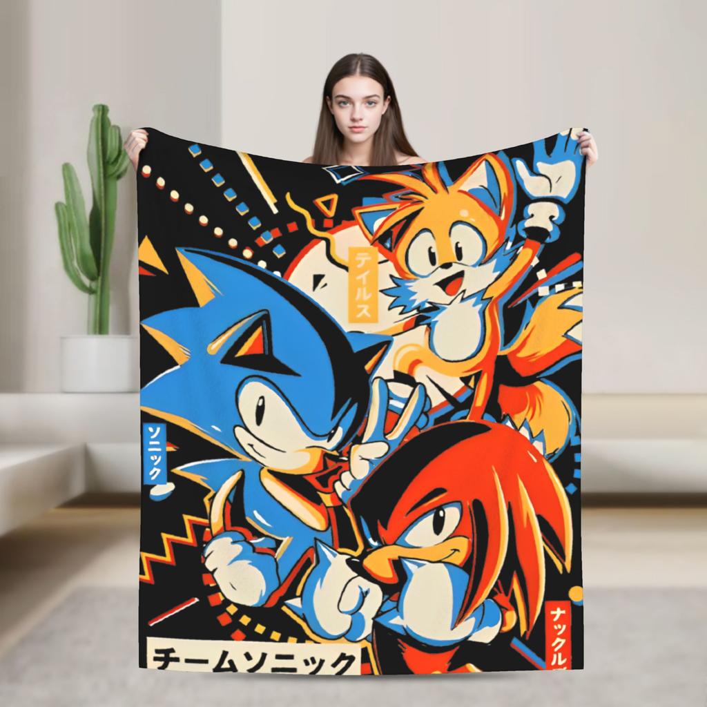 Ежик Тень X - Путь Тени Винтажное Одеяло Фланелевое Винтажное Теплое Покрывало для Постели Осень/Зима