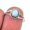 Natural Republic Larimar Gemstone Handmade 925 Sterling Silver Ring Size 7 i7C14