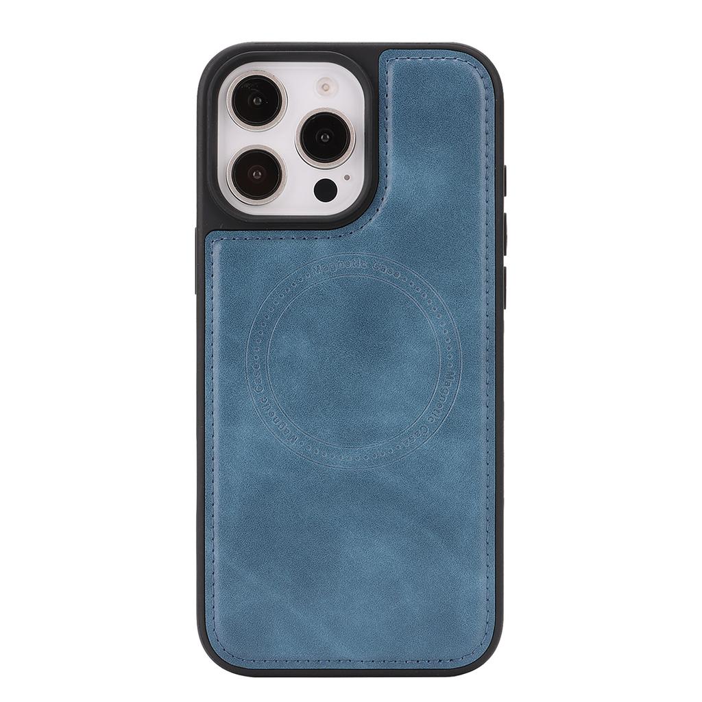 Магнитный беспроводной чехол для телефона для iPhone 12 - 17, 8 цветов, веганская ПУ-кожа, всесторонняя противоударная защита