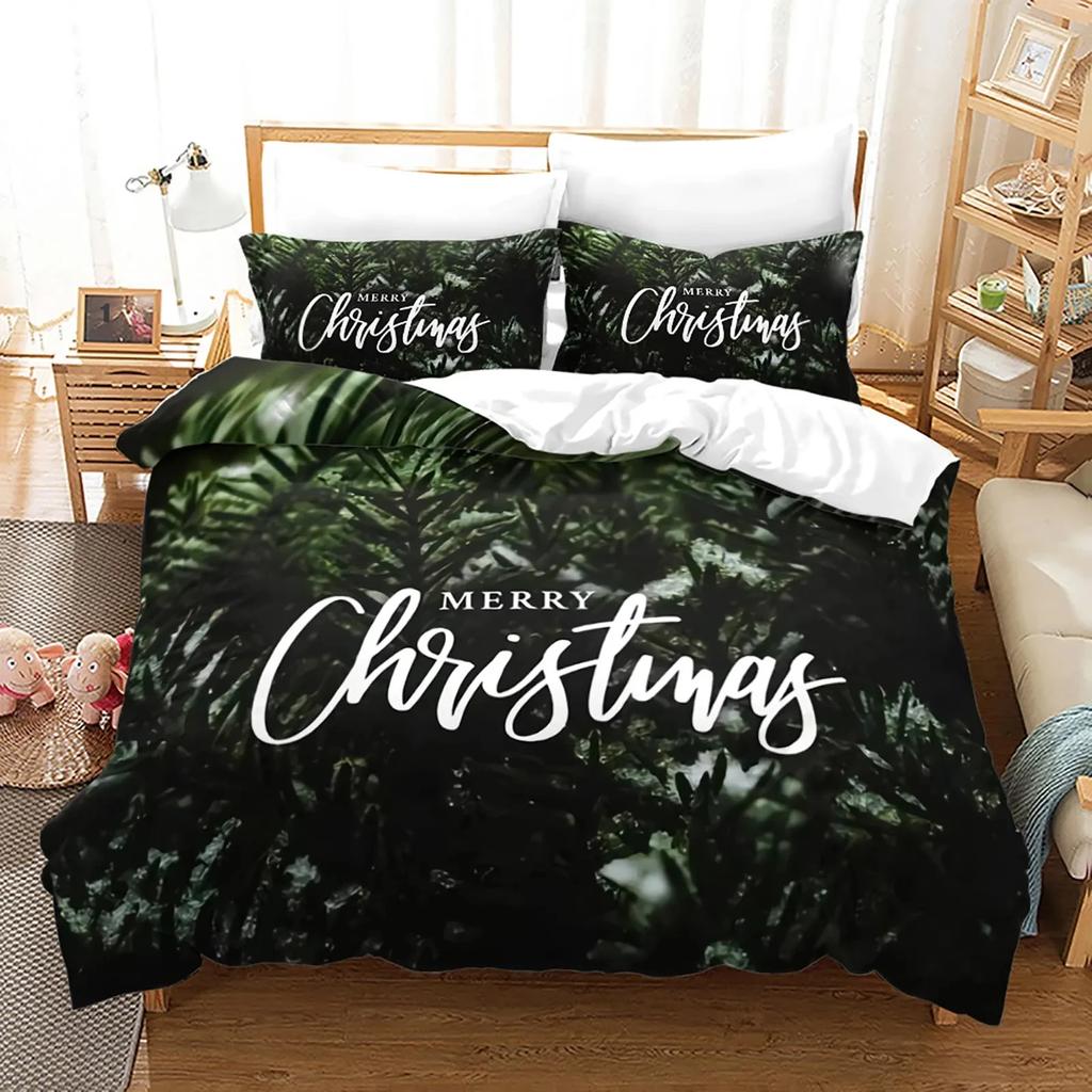 Merry Christmas Bedding Set 3D Print Single Twin Full Queen King Size Christmas Gift Bed Set Aldult Kid Bedroom Duvetcover Sets
