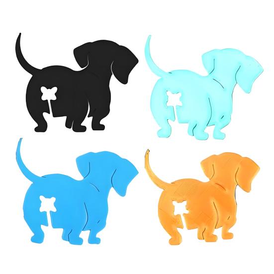 4 шт. Зажим для хлеба в виде кошачьей попы, многоразовые зажимы для пакетов с кошачьим и собачьим кормом, 3D-печать, забавные завязки для хлеба в форме кошачьей и собачьей попы, подарки для любителей кошек