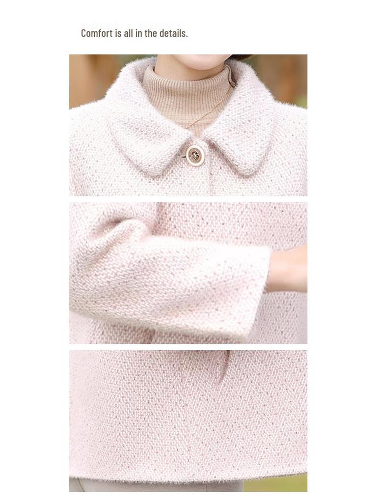 KAVON Элегантное пальто из смесовой шерсти, однобортное, с лацканами