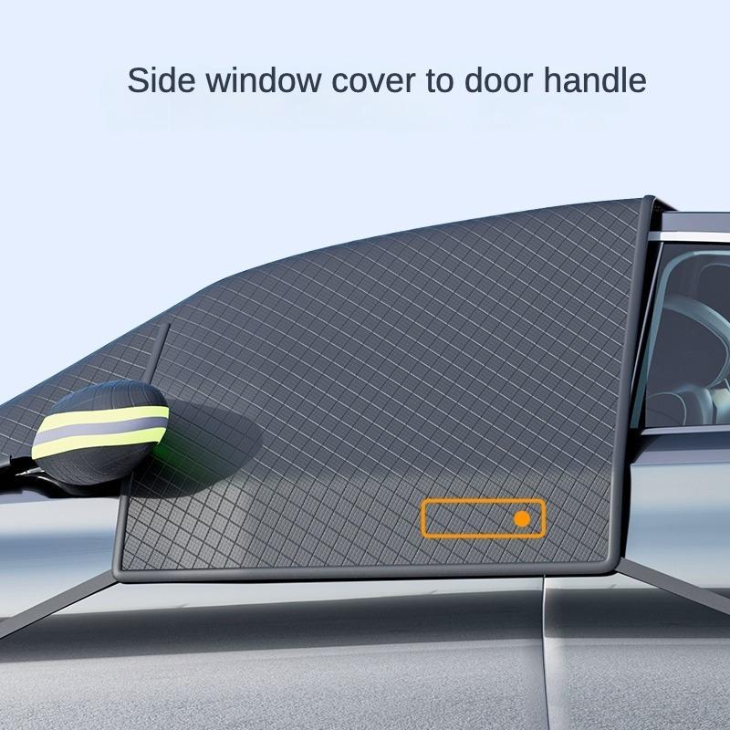 New Winter Snow-Proof Car Sunshade and Snow Shield, Extended and Thickened for Winter, Sunshade for Front Windshield, Snow Cover, Frost and Freeze