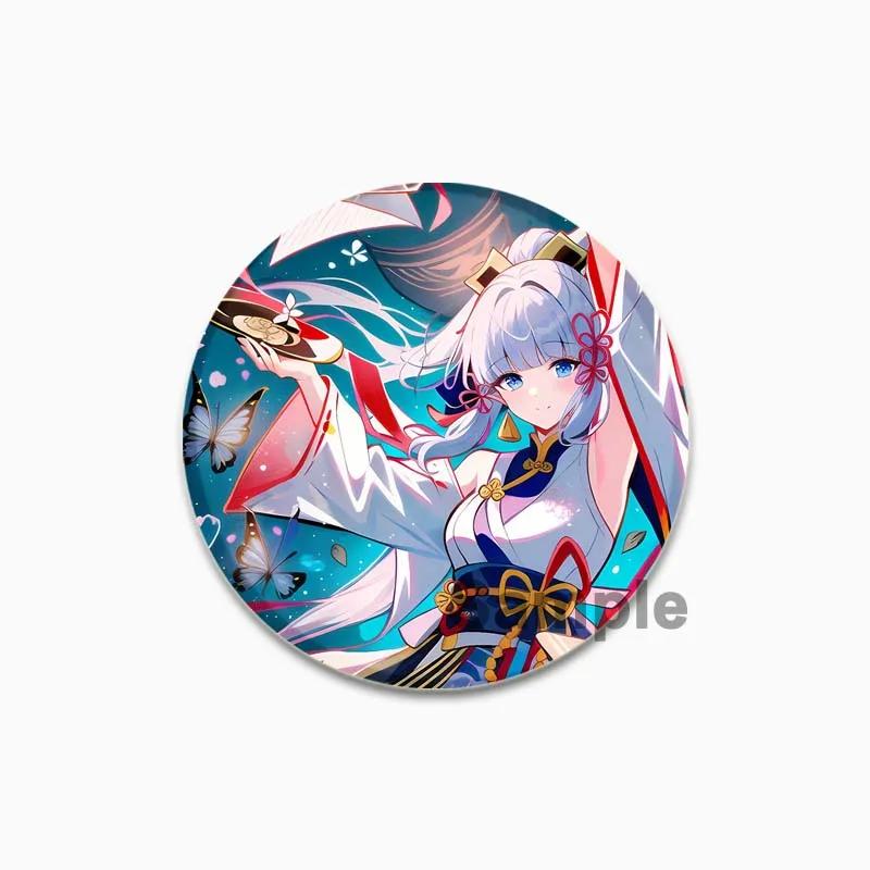 32/44/58 мм значок Камисато Аяка из мультфильма милые жестяные броши ручной работы креативные эмалевые булавки для одежды рюкзак подарочные ювелирные изделия аксессуары