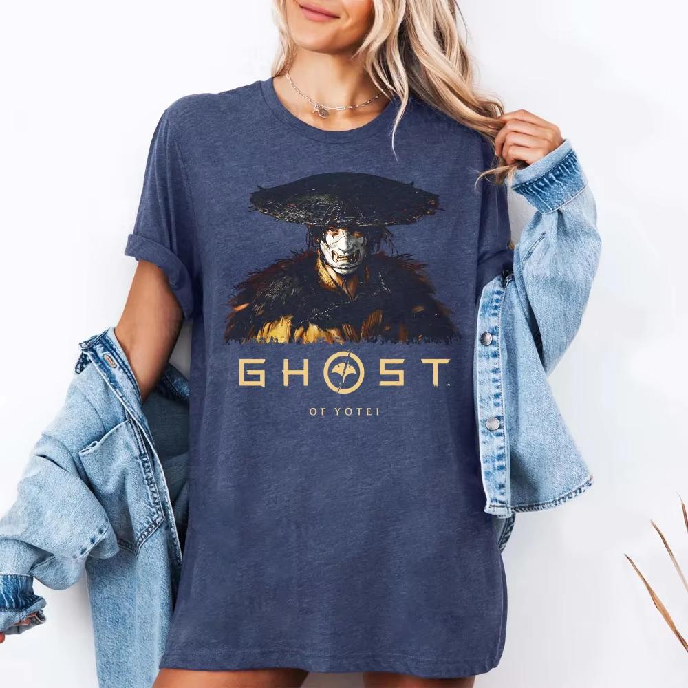 Футболка Дух Йотей Ацу Лорд Сайто Душа Самурая Китсуне Игровая Футболка Футболка Одежда Футболка с коротким рукавом Унисекс Женская Всесезонная