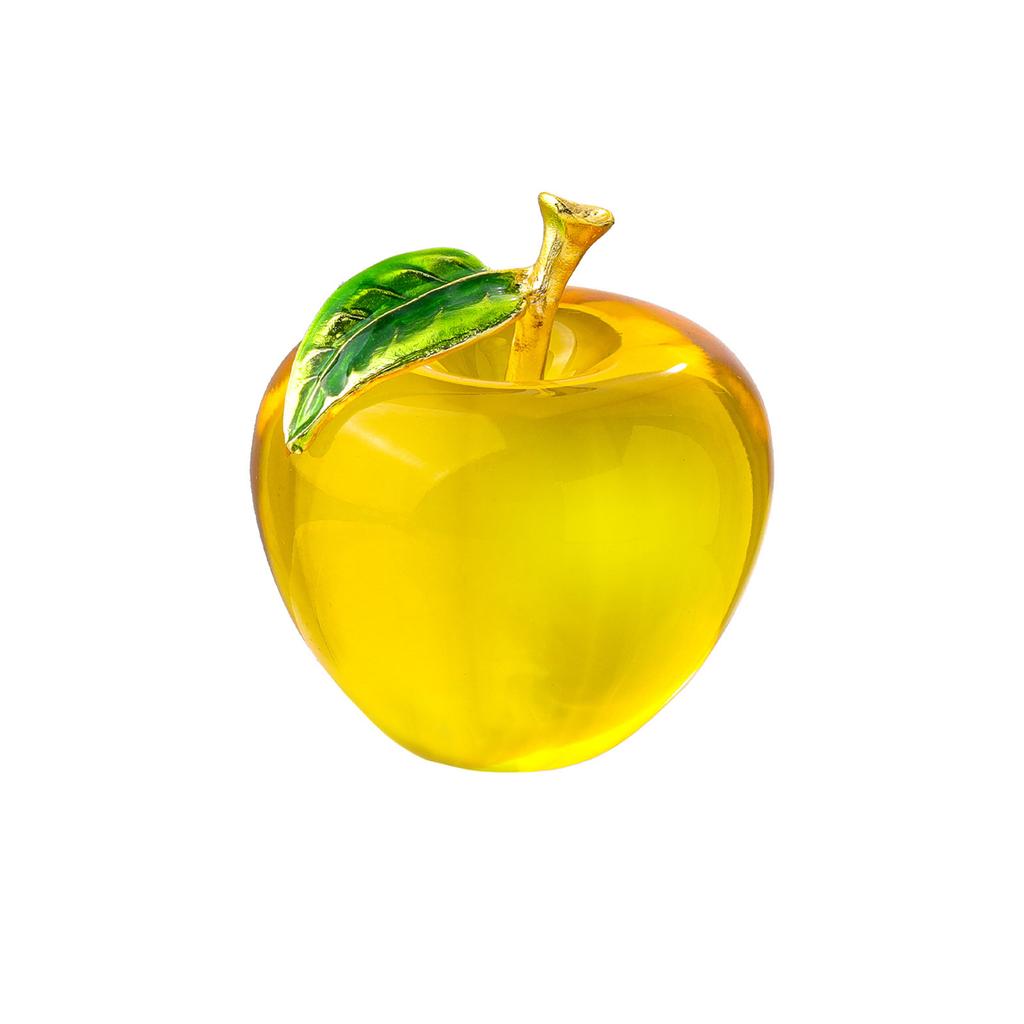 Christmas Crystal Sculpture Apple Decor Christmas Festival Atmosphere Holiday Decoration Crafts Crystal Car Home Decor