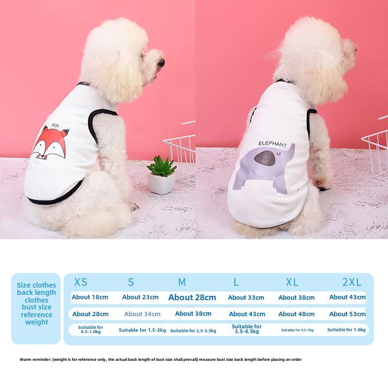 Puppy Dog Clothes Summer Thin Cat Bichon Dharma Pomeranian Small Dog, Summer Vest Clothes