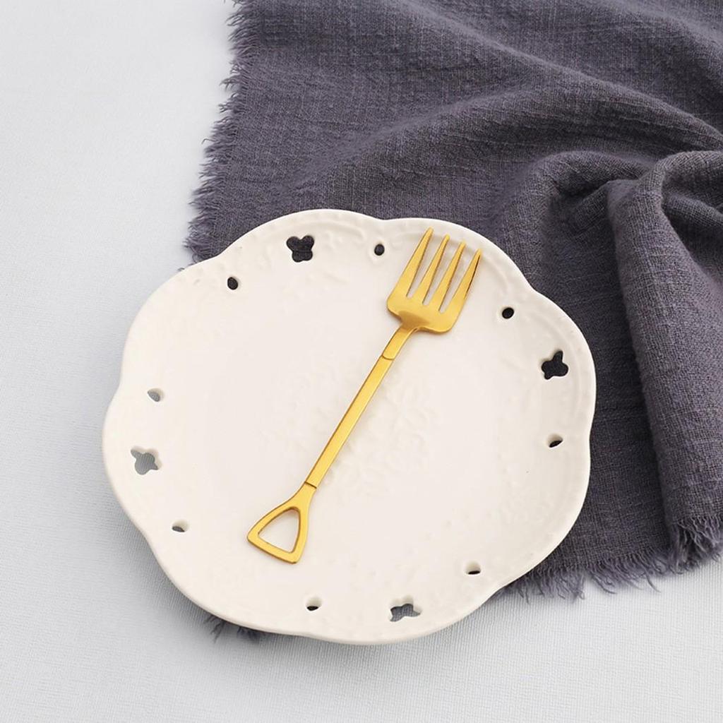 Многоразовый набор столовых приборов из нержавеющей стали, вилочная ложка для пикника-барбекю