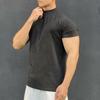 Men Fitness T-shirts Slim Fit Turtleneck Short Sleeve Undershirt Gym Fitness Tee Casual Base Layer Muscle Top for Workout Travel Office