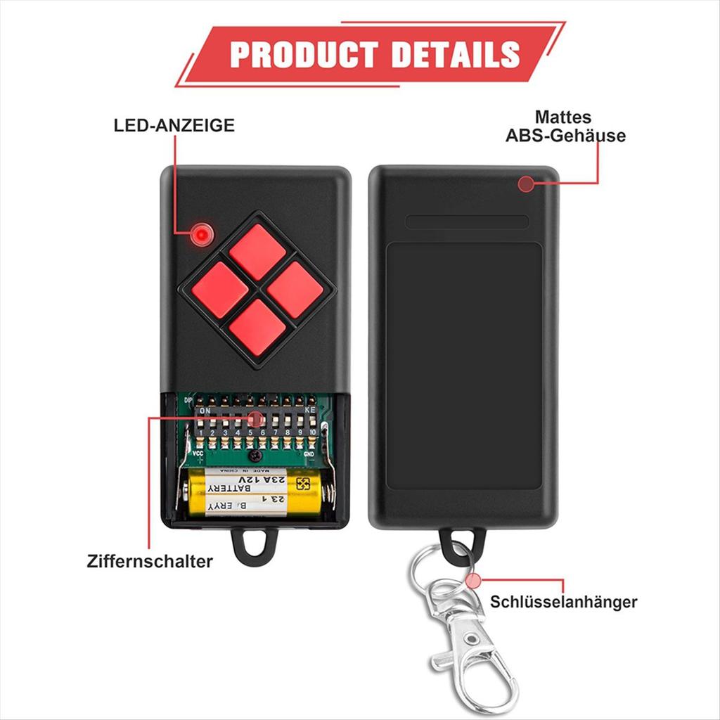 Пульт дистанционного управления для гаражных ворот S10-868A4L00, 868,3 МГц AM Ручной передатчик для S10-868A1L00, Упаковка 2 шт.
