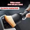 Щетка для чистки салона автомобиля Ультрамягкая не царапающая пылевая щетка Подметальная щетка Вентиляционное отверстие Детализация автомобиля Инструмент для удаления пыли из щелей
