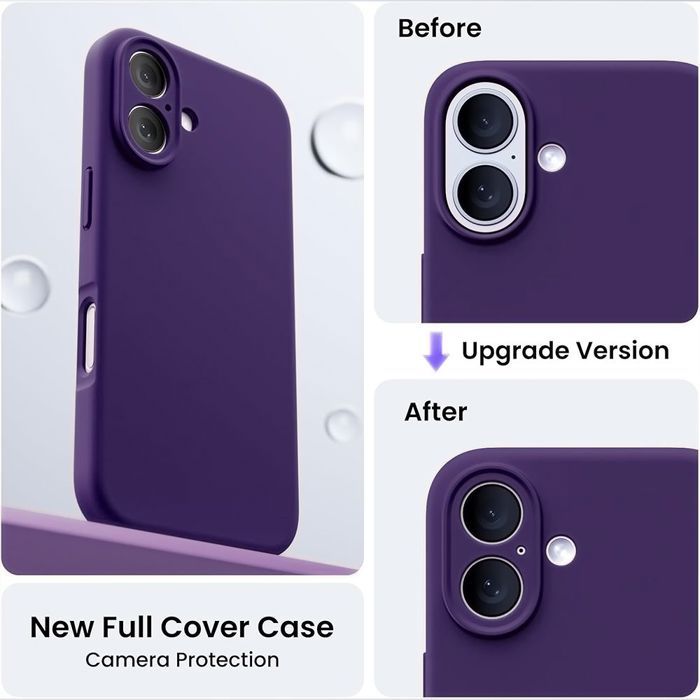 Защитный чехол - BOOLING - для iPhone 17 Pro - Мягкий Тонкий Силиконовый Защита от Царапин Темно-фиолетовый