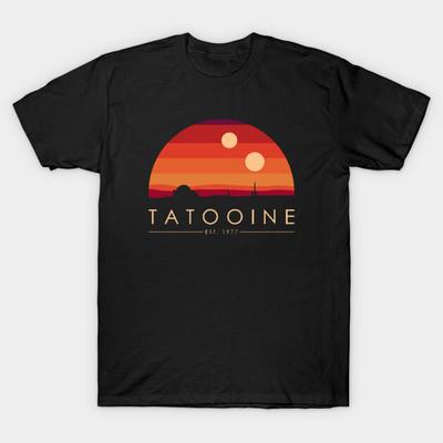 Asian Size Cotton Unisex Tshirt Print T-shirt Tatooine T-shirt No-Cut Print Regular Fit