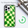 Чехол для телефона Crazy Checkered для iPhone 15 14 13 12 11 Plus Pro Max Magsafe с магнитной беспроводной зарядкой