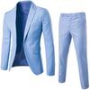 Men Suit Set Lapel Formal Stylish Buttons Pockets for Dating Men Suits Groom Wedding Jacket Pants Formal Coat Trousers