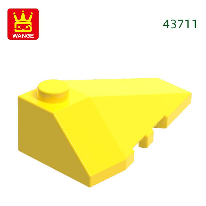 Нетоксичные 74 шт./лот 43711 Правый скошенный клин 4x3 Тройные строительные блоки Аксессуары для Moc Совместимы с Bricks Детские игрушки Подарок Bo