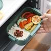 Two-Compartment Double-Layer Lunch Box Microwavable Food Storage Containers  Office Workers
