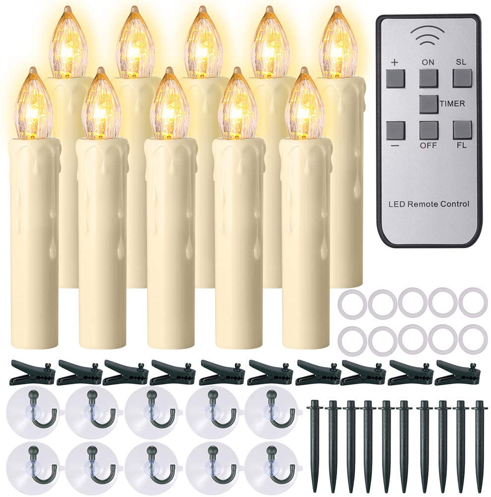 12pcs Remote Control LED Candles Wireless  Christmas Candles LED Flickering Flame