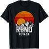 Reno Nevada Retro Mountain Sunset Design T-Shirt