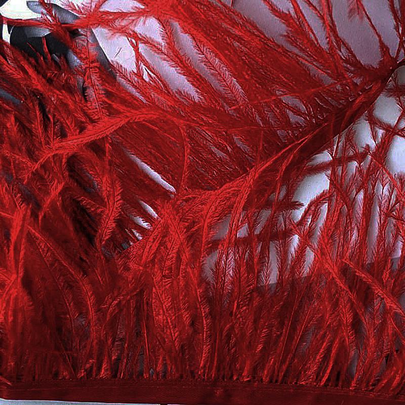 10-15Cm Ostrich Hair Cloth Strap Clothing Skirt Down Jacket Cuffs Diy Accessories Accessories Fur Collar Ostrich Feathers