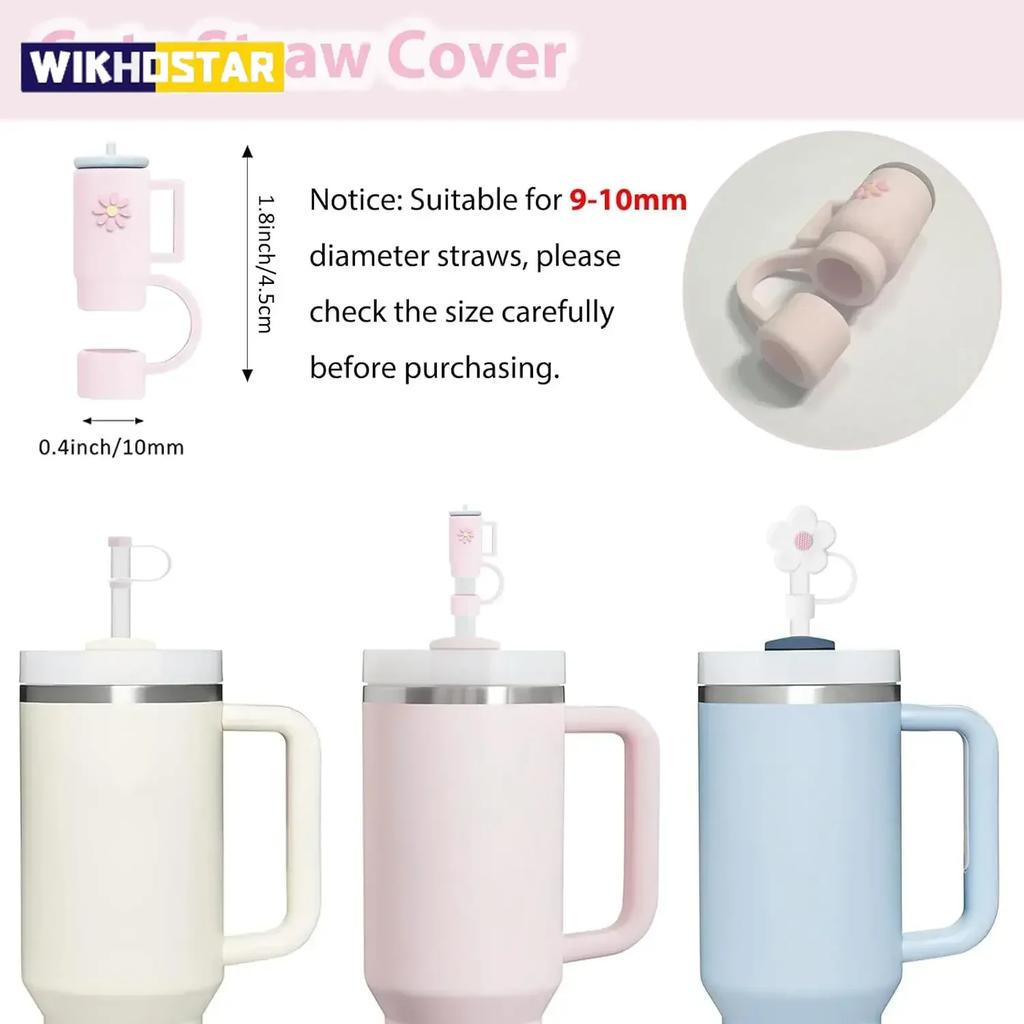 Набор из 9 аксессуаров, плюс 6 силиконовых заглушек, защищающих от проливания, 2 крышки для трубочек диаметром 9-10 мм, 1 чехол для Stanley Cup