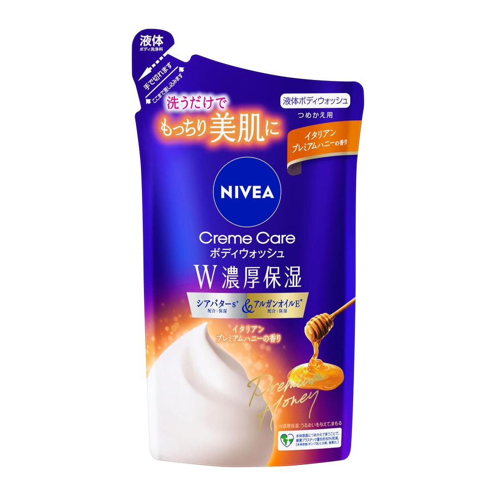 NIVEA Гель для душа Cream Care Двойное интенсивное увлажнение Итальянский премиальный медовый аромат Сменный блок 340 мл Мыло для тела Увлажняющий уход за кожей