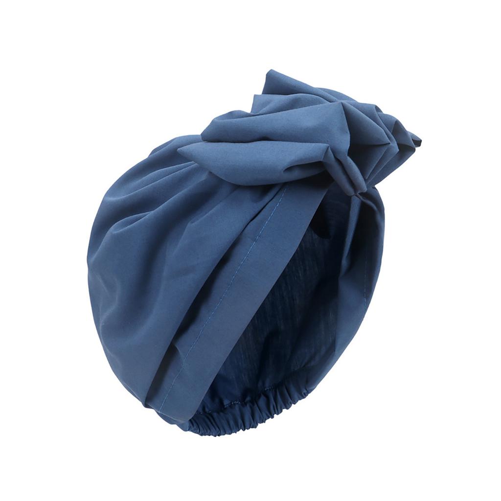 New Women Hijab Turban Solid Large Bow Head Scarf Muslim Women Scarf French Retro Flower Head Cap Hat Fashion Ladies Bandanas