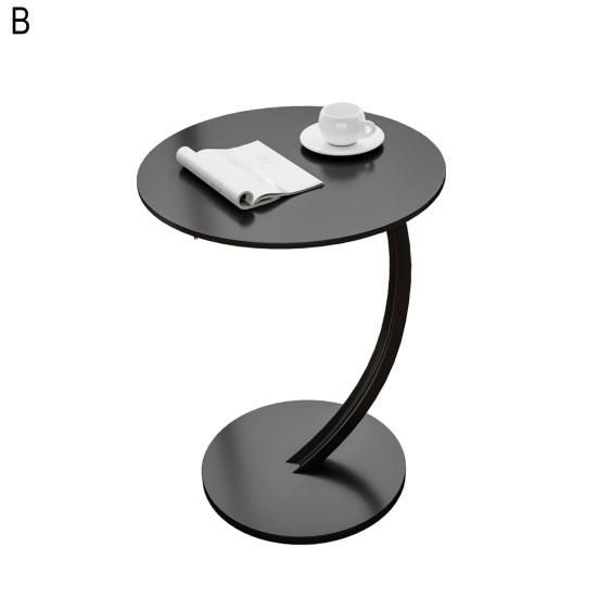 Yousheng Круглый приставной столик Современный диван Диван-кровать Маленький C-образный приставной столик Офис Гостиная Спальня Прикроватная тумбочка Кофейный столик Многофункциональная тумбочка