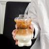 Чашка для чая с молоком Медведь Стеклянная чашка для воды Ins Милая чашка с медведем Милая креативная чашка для сока