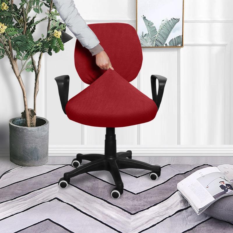 Жаккардовый чехол для компьютерного кресла 2 шт./набор Чехол для сиденья и спинки офисного кресла 2025