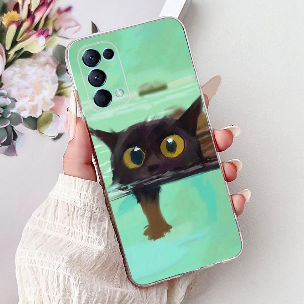 For Oppo Reno5 5G Case Stylish Flower Butterfly Soft Silicone Case For Oppo Reno5 Reno 5 K 5K Cases CPH2145 Cover Coque Bumper