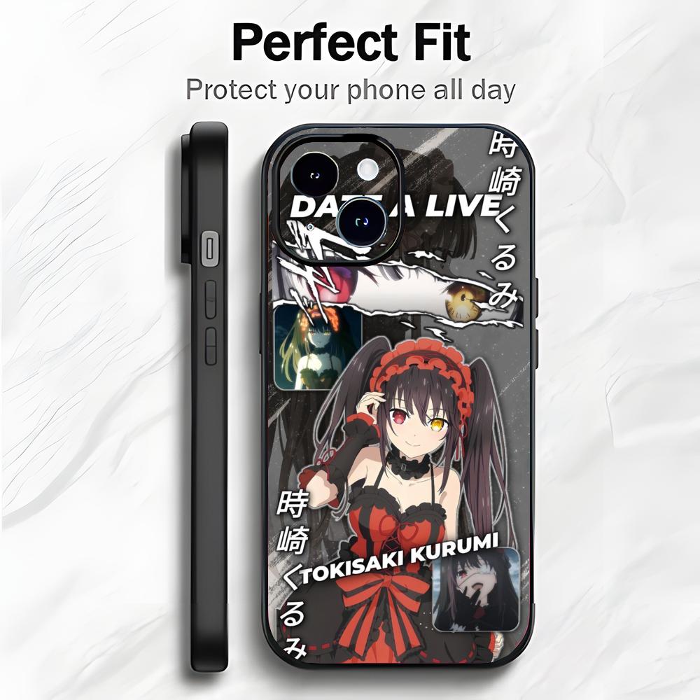 Аниме Токисаки Куруми D-Date A Live Чехол для телефона Чехол для телефона Мягкая упаковка Легкий Для iPhone17 16 15 14 13ProMax