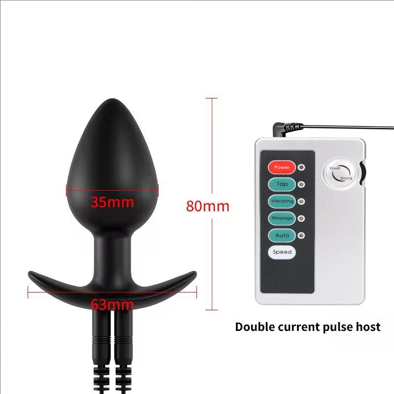 Вибратор с электрошоком Женский силиконовый анальный плаг Беспроводной пульт Мужской массаж простаты Товары для взрослых Анальная мастурбация Секс-игрушка
