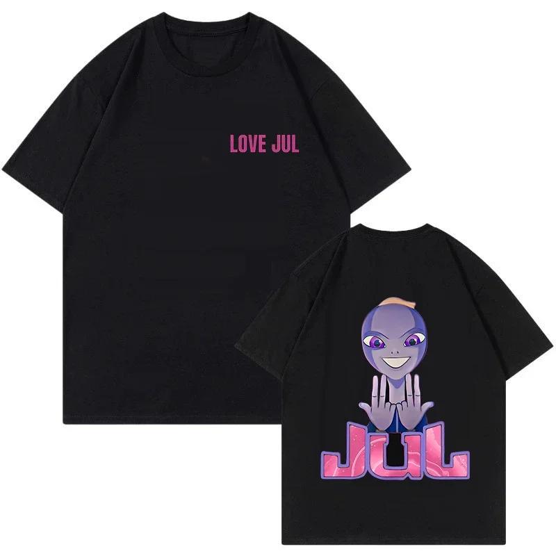 Rapper Jul Graphic Vintage Tshirt Unisex Women Fashion Hiphop T Shirt Funny Summer Short Sleeve Tshirts Aesthetic Streetwear