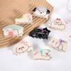 1pc Acrylic Cute Cartoon Dog Hair Grabbing Girl's Heart Soft Cute Hair Hairpin Sweet Student Children's Coiled Hair Shark Clip