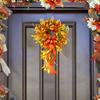 Осенний венок в деревенском стиле из прочного пластика перед входной дверью Осенний венок для фермерского дома на День Благодарения